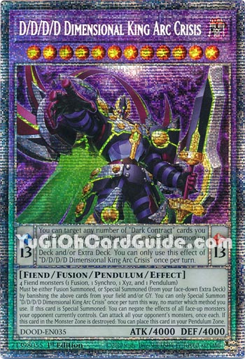 Yu-Gi-Oh Card: D/D/D/D Dimensional King Arc Crisis
