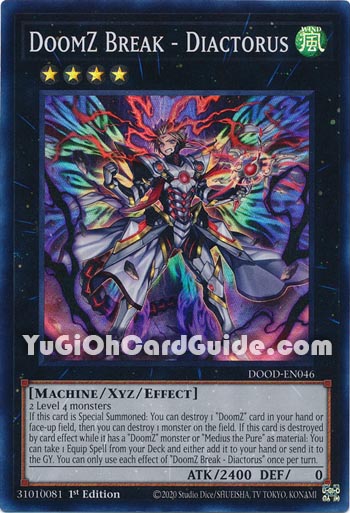 Yu-Gi-Oh Card: DoomZ Break - Diactorus
