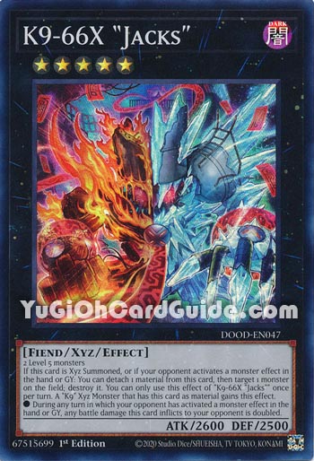 Yu-Gi-Oh Card: K9-66X Jacks