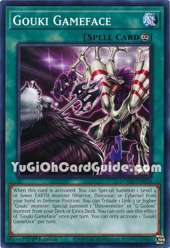 Yu-Gi-Oh Card: Gouki Gameface