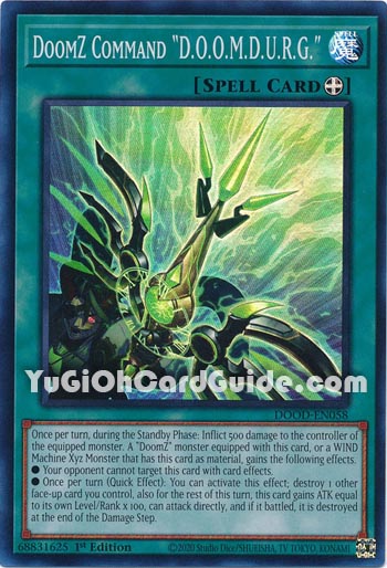 Yu-Gi-Oh Card: DoomZ Command 