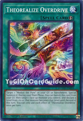Yu-Gi-Oh Card: Theorealize Overdrive