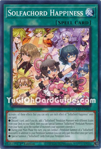 Yu-Gi-Oh Card: Solfachord Happiness