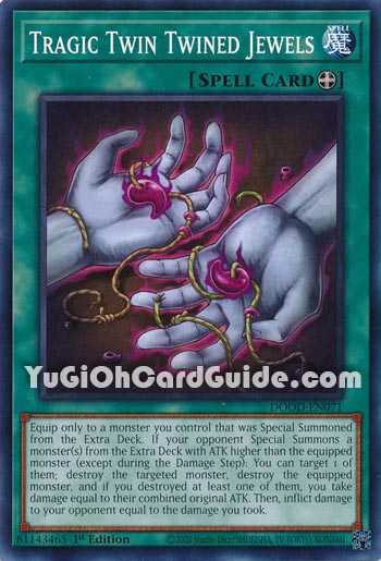 Yu-Gi-Oh Card: Tragic Twin Twined Jewels