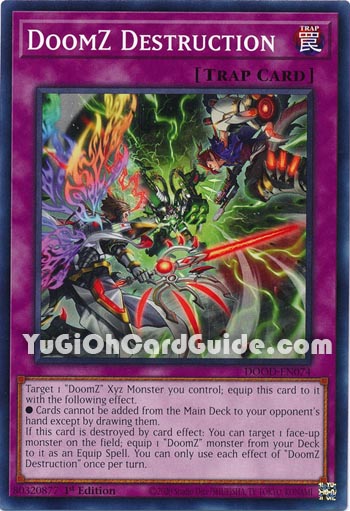 Yu-Gi-Oh Card: DoomZ Destruction