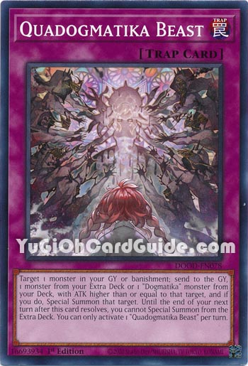 Yu-Gi-Oh Card: Quadogmatika Beast
