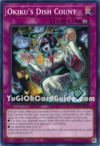 Yu-Gi-Oh Card: Okiku's Dish Count