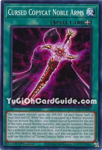Yu-Gi-Oh Card: Cursed Copycat Noble Arms