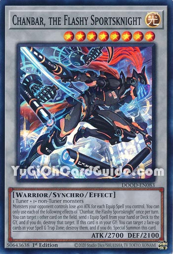 Yu-Gi-Oh Card: Chanbar, the Flashy Sportsknight