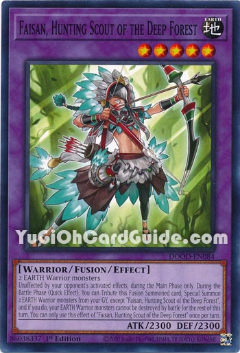 Yu-Gi-Oh Card: Faisan, Hunting Scout of the Deep Forest