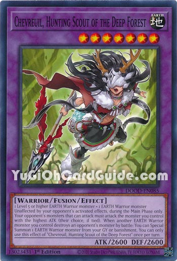 Yu-Gi-Oh Card: Chevreuil, Hunting Scout of the Deep Forest