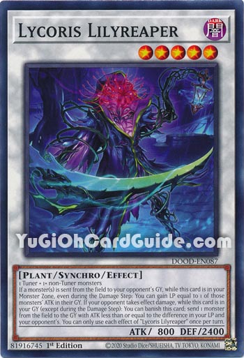 Yu-Gi-Oh Card: Lycoris Lilyreaper