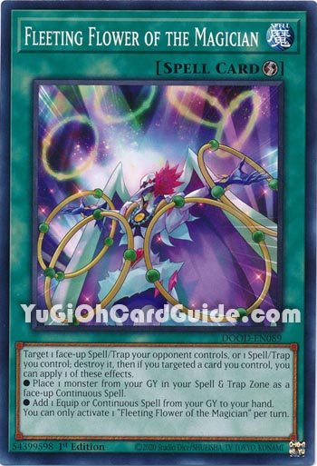 Yu-Gi-Oh Card: Fleeting Flower of the Magician
