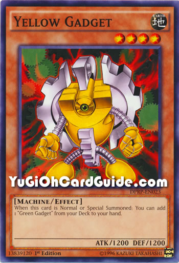 Yu-Gi-Oh Card: Yellow Gadget