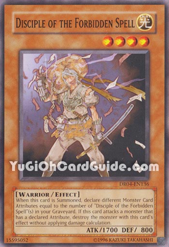 Yu-Gi-Oh Card: Disciple of the Forbidden Spell