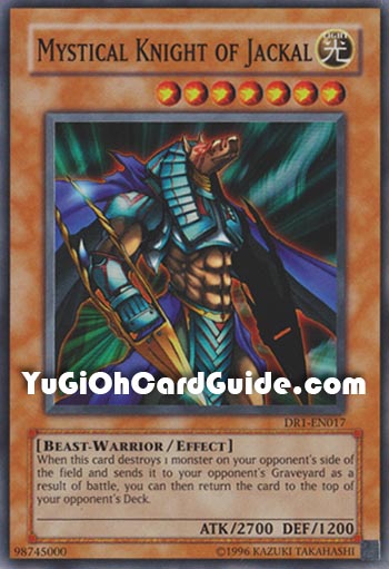 Yu-Gi-Oh Card: Mystical Knight of Jackal