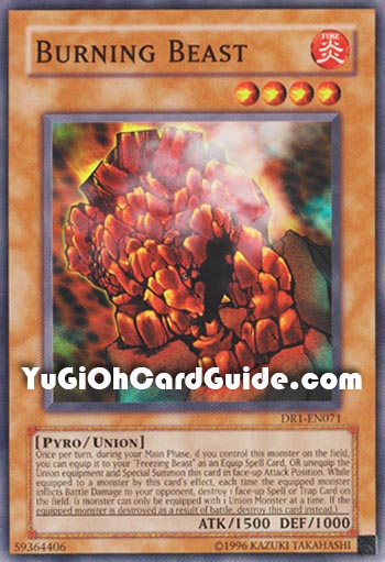 Yu-Gi-Oh Card: Burning Beast