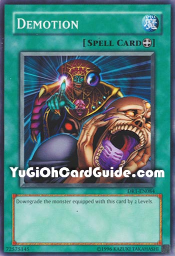 Yu-Gi-Oh Card: Demotion