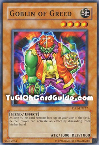Yu-Gi-Oh Card: Goblin of Greed