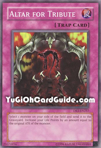Yu-Gi-Oh Card: Altar for Tribute