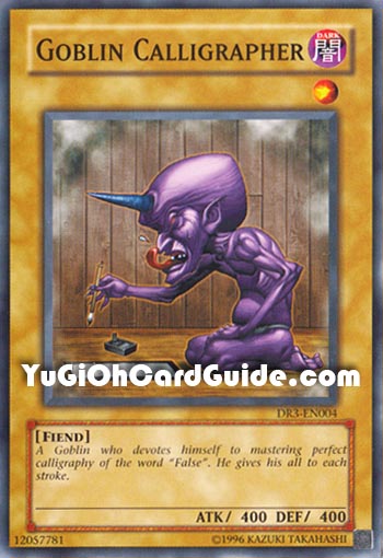 Yu-Gi-Oh Card: Goblin Calligrapher
