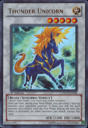 Yu-Gi-Oh Card: Thunder Unicorn