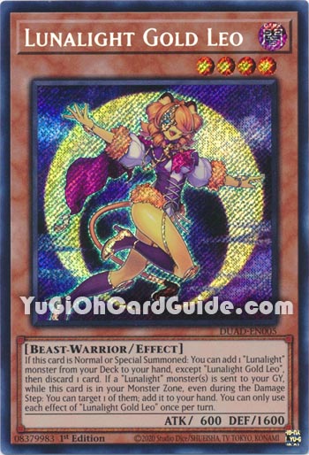 Yu-Gi-Oh Card: Lunalight Gold Leo