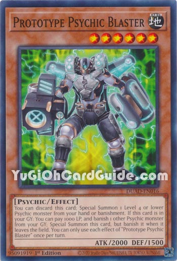 Yu-Gi-Oh Card: Prototype Psychic Blaster