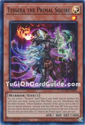 Yu-Gi-Oh Card: Tessera the Primal Squire
