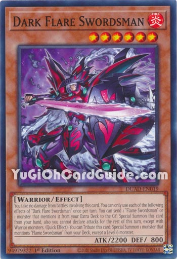Yu-Gi-Oh Card: Dark Flare Swordsman