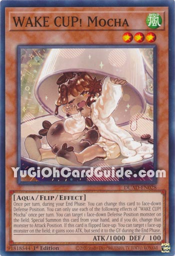 Yu-Gi-Oh Card: WAKE CUP! Mocha