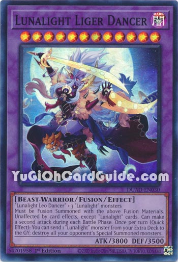 Yu-Gi-Oh Card: Lunalight Liger Dancer