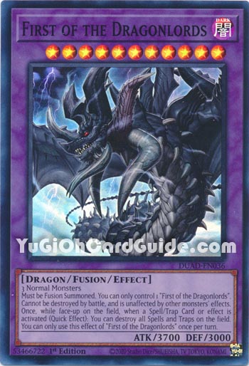 Yu-Gi-Oh Card: First of the Dragonlords