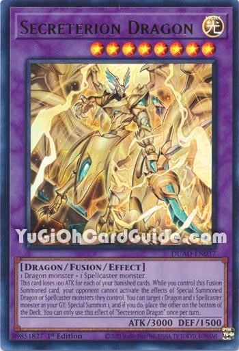 Yu-Gi-Oh Card: Secreterion Dragon