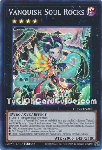 Yu-Gi-Oh Card: Vanquish Soul Rocks