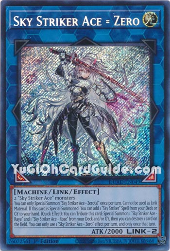 Yu-Gi-Oh Card: Sky Striker Ace = Zero
