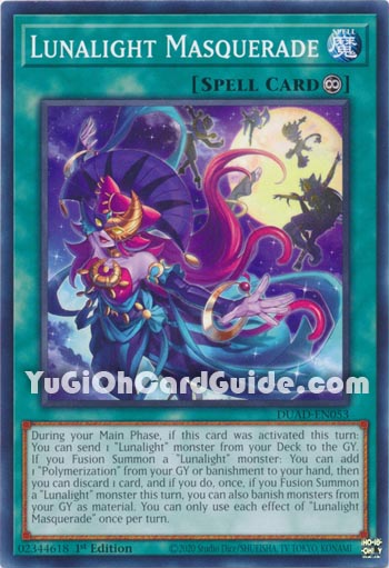 Yu-Gi-Oh Card: Lunalight Masquerade