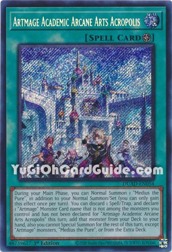 Yu-Gi-Oh Card: Artmage Academic Arcane Arts Acropolis