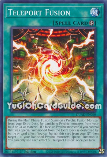 Yu-Gi-Oh Card: Teleport Fusion