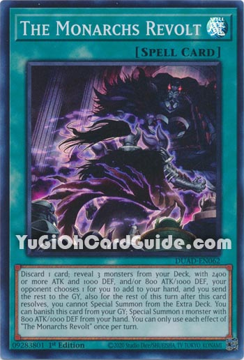 Yu-Gi-Oh Card: The Monarchs Revolt