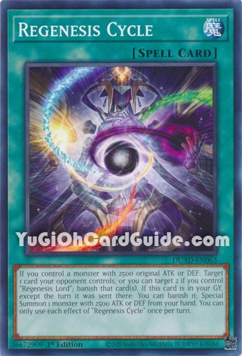 Yu-Gi-Oh Card: Regenesis Cycle