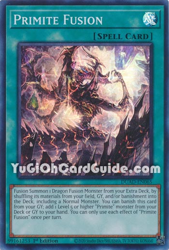 Yu-Gi-Oh Card: Primite Fusion