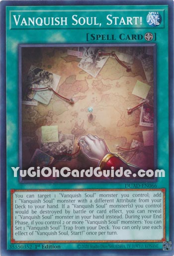 Yu-Gi-Oh Card: Vanquish Soul, Start!