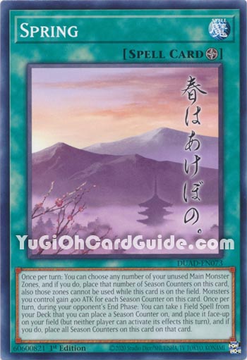 Yu-Gi-Oh Card: Spring