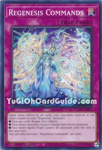 Yu-Gi-Oh Card: Regenesis Commands