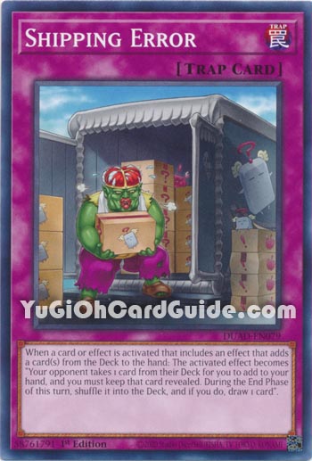 Yu-Gi-Oh Card: Shipping Error