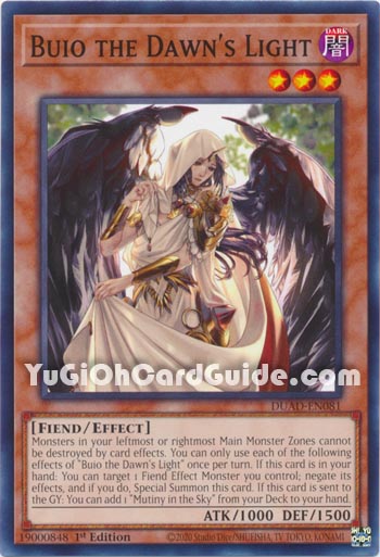Yu-Gi-Oh Card: Buio the Dawn's Light