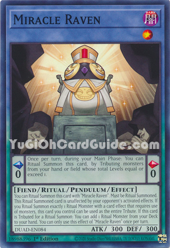 Yu-Gi-Oh Card: Miracle Raven