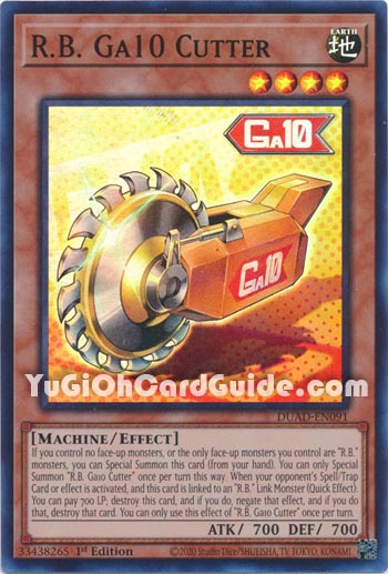 Yu-Gi-Oh Card: R.B. Ga10 Cutter