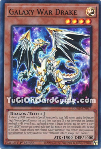 Yu-Gi-Oh Card: Galaxy War Drake